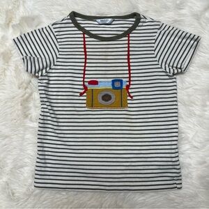 Baby Boden Striped Kids Shirt with Camera Design 12-18